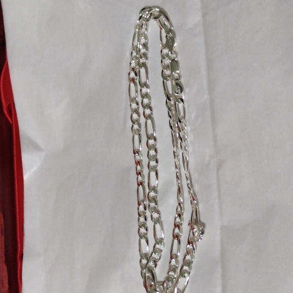 .925 24" Figaro Sterling Silver Chain ⛓️NWT - Picture 2 of 8